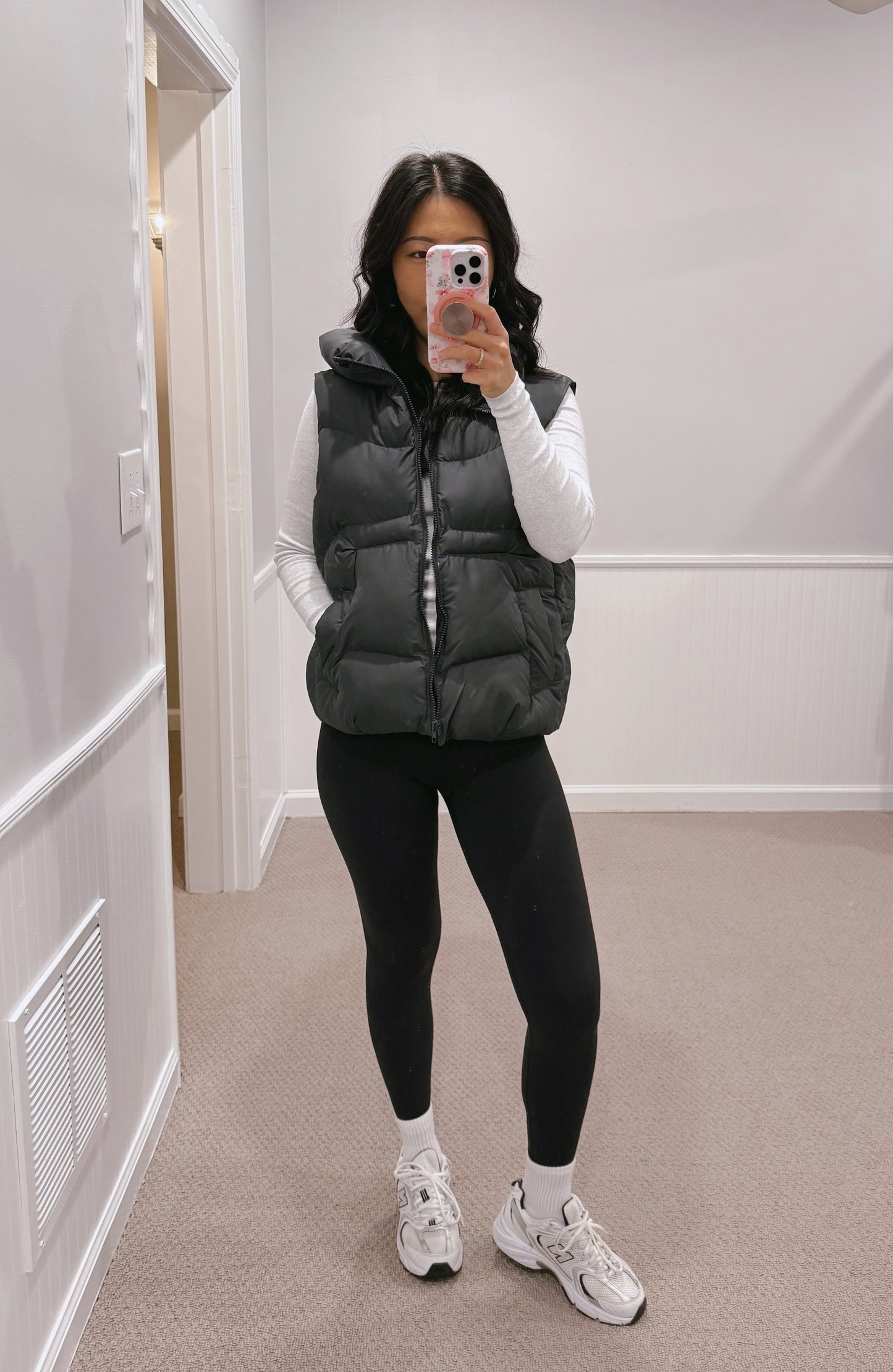 Hooded Puffer Vest - Ash