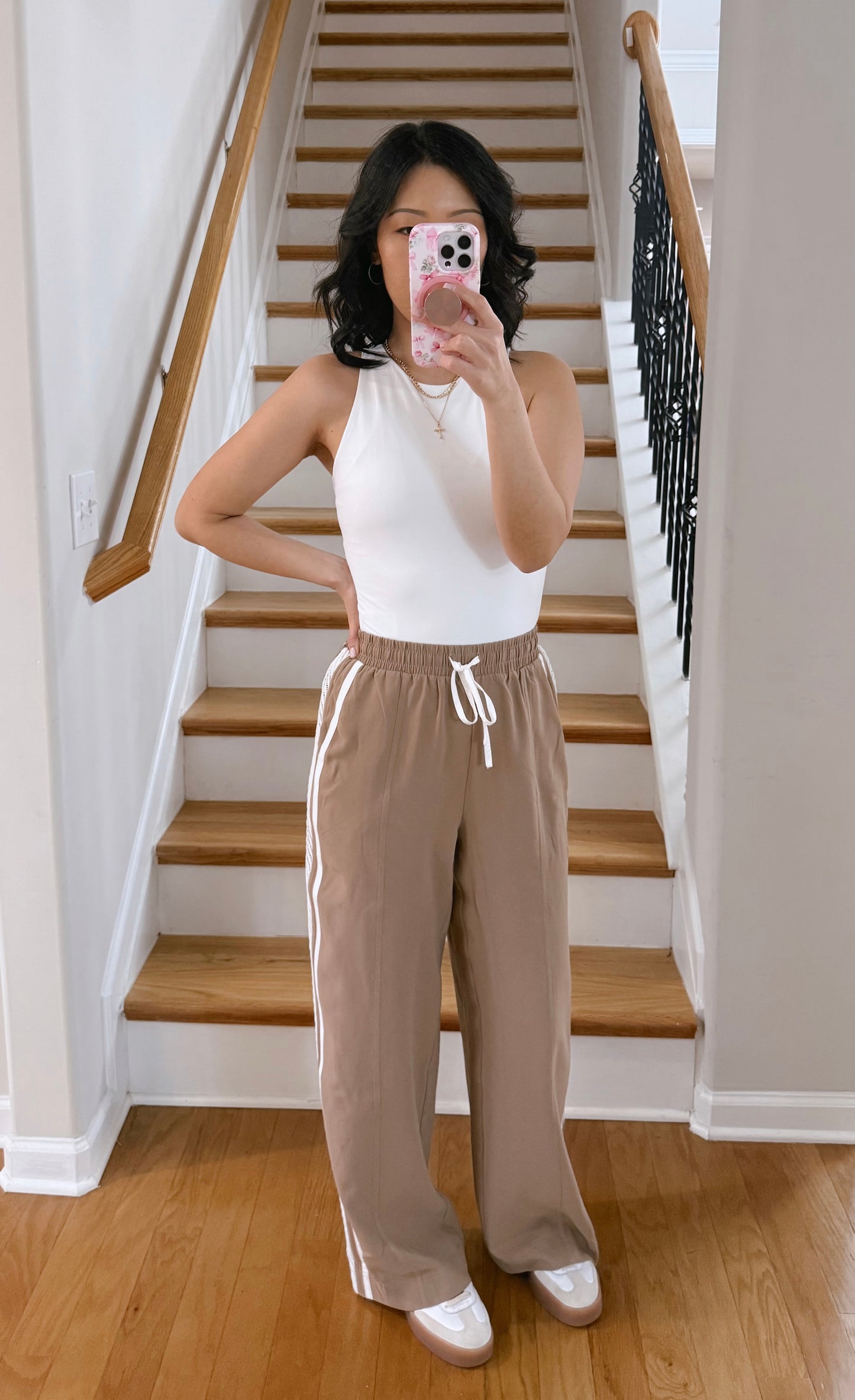 Wide Leg Side Detail Track Pants