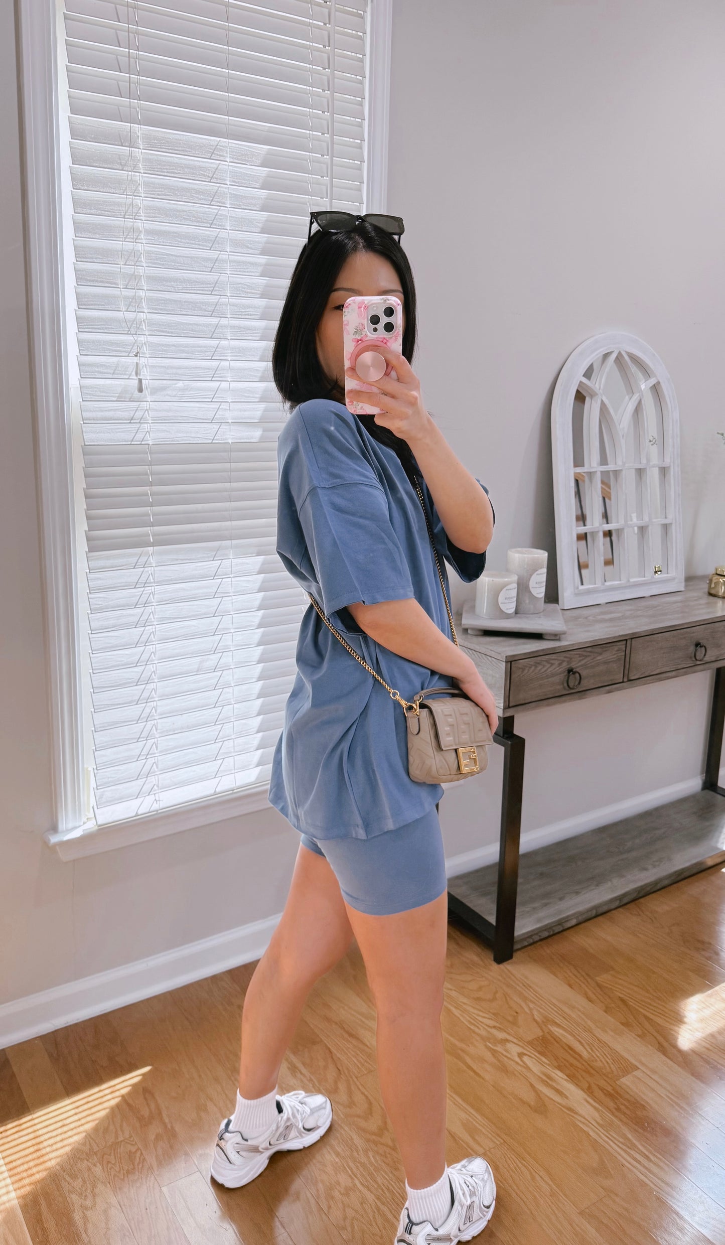 Everyday Bike Short Set - Dusty Blue