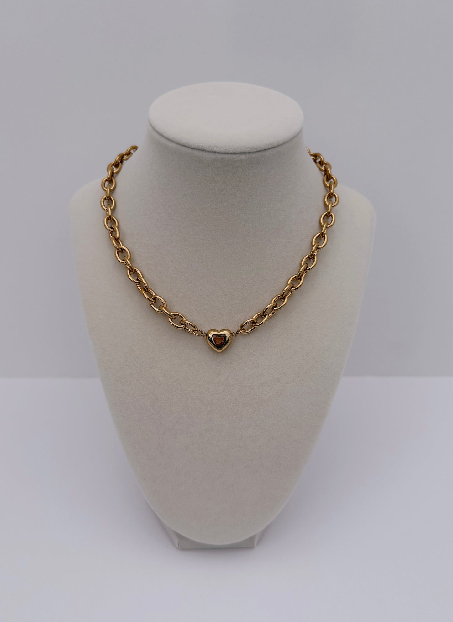 Bubble Puffy Heart Necklace