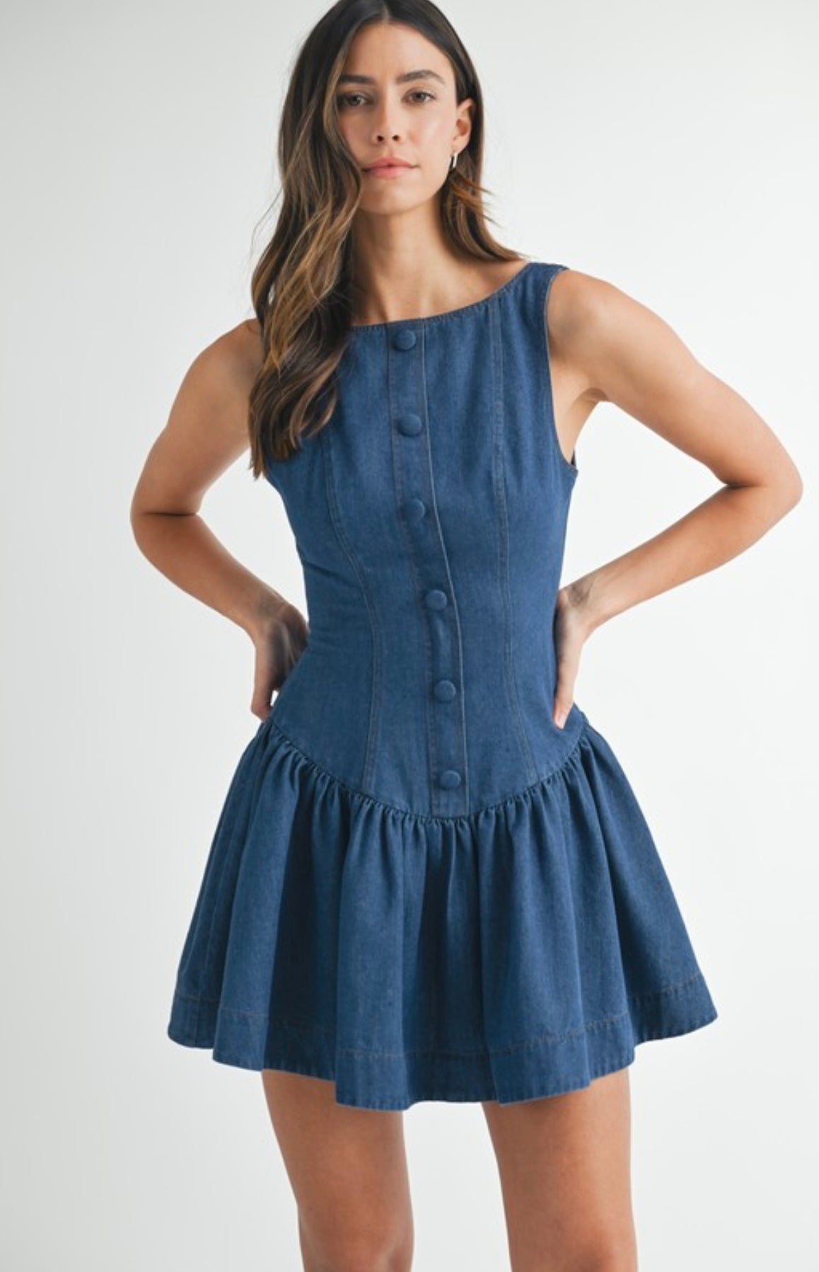 Indigo Denim Mini Dress