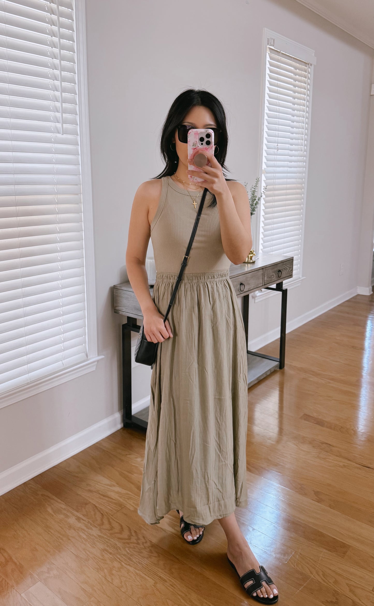 Mix Media Tank Maxi Dress