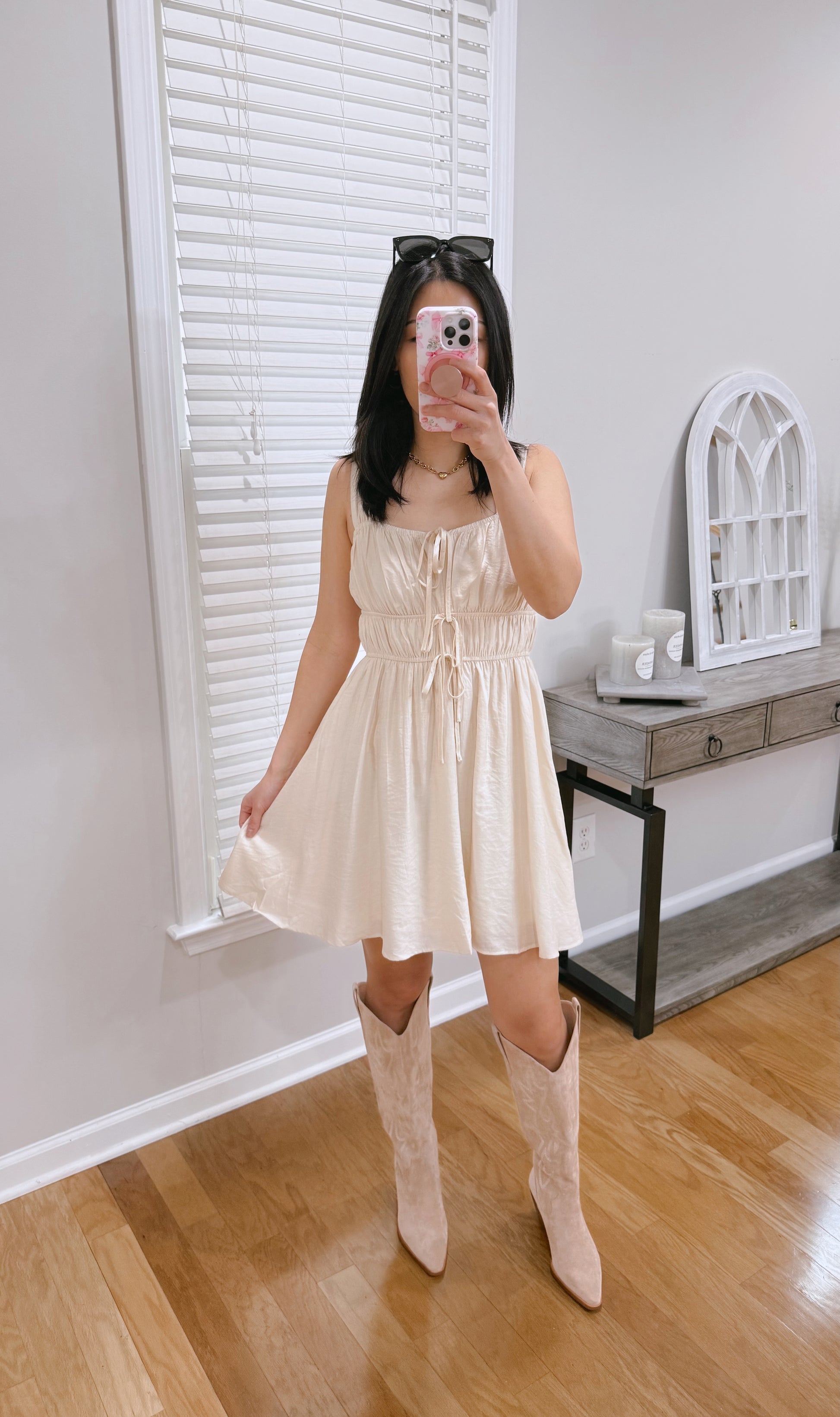 Belle Front Tie Mini Dress
